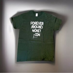 Brand New Gildan Tools T-Shirt M Green FOREVER AROUND MONEY COM